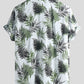 Men's Shirt Collar Coconut Tree Shirts Green L