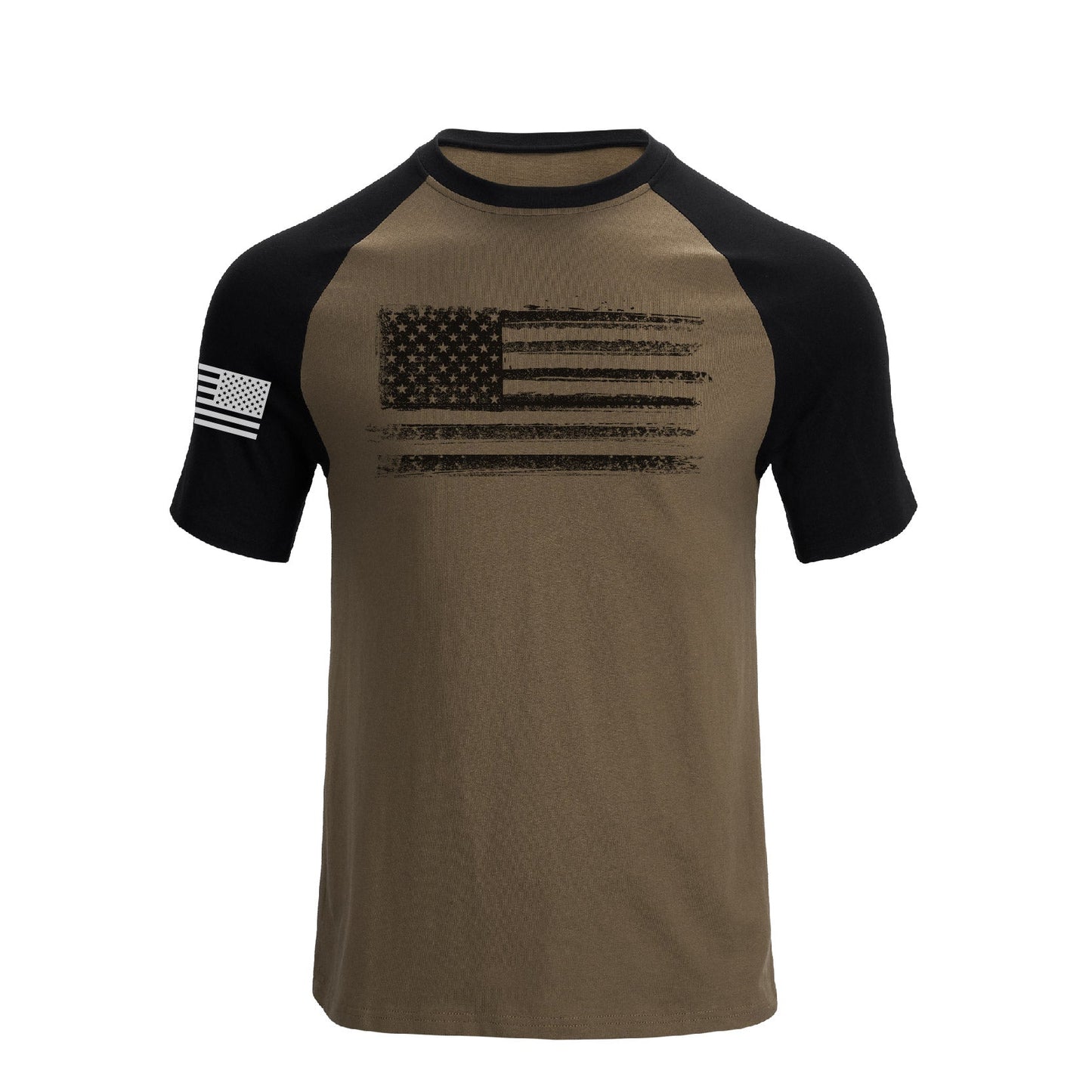 Men's Patriotic American Flag Raglan Sleeve Short-sleeve T-shirts