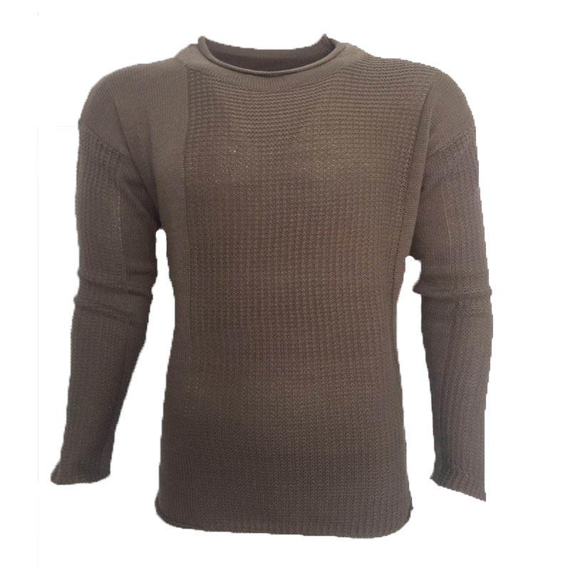 Men Casual Solid Color Knitted Sweater