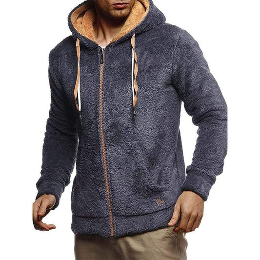 Men's Outdoor Cardigan And Flannel Hoodie