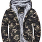 Man Casual Fleeced Hoodie Printed Coats