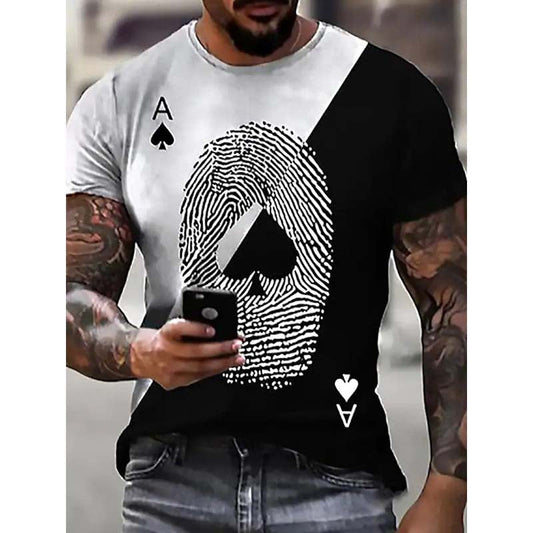 Men's T-shirt 3D Print Casual Designer Big and Tall Short Sleeve Daily Tops