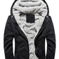Man Casual Fleeced Hoodie Coats
