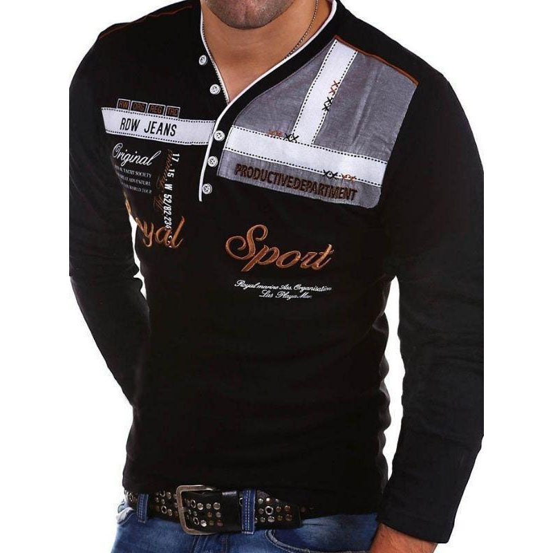 Men's Fashion Polo shirt long sleeve