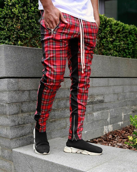 Men's Plaid Sports Pants