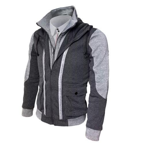 Mens outdoor brushed two-piece jacket