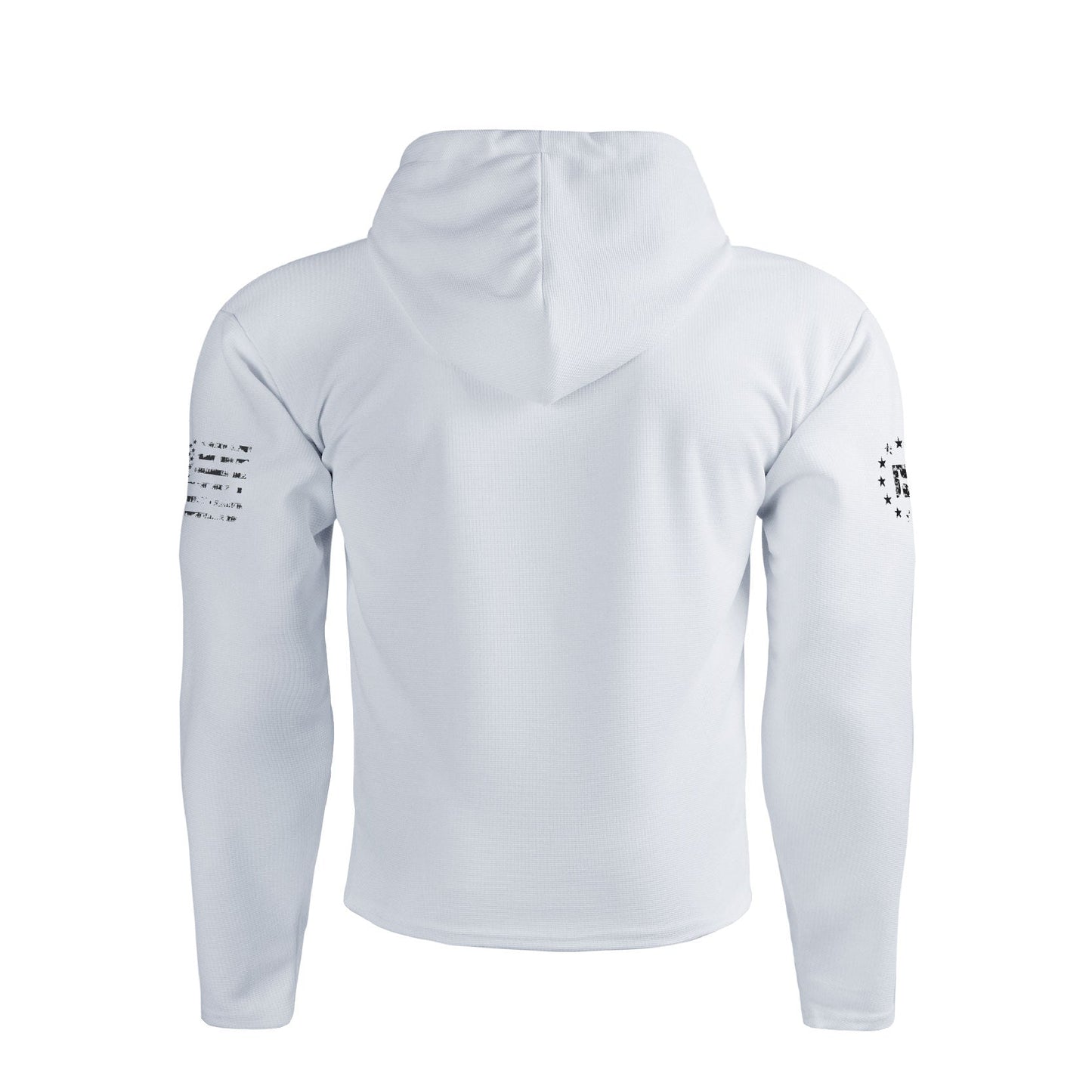 Men's Waffle American Flag Graphic Pocket Pullover Hoodies-Regular Fit Breathable