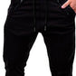 Men's Zippers Embellished Drawstring Fashion Jogger Pants