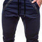 Men's Zippers Embellished Drawstring Fashion Jogger Pants