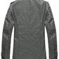 Men's Epaulet Design Stand Collar Single Breasted Coat
