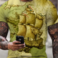 Men's 3D Print Map Graphic Prints Fingerprint Print Short Sleeve Daily T-Shirts
