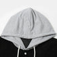 Mens Solid Corduroy Hooded Shirt Casual Two Pieces Outfits With Drawstring Shorts