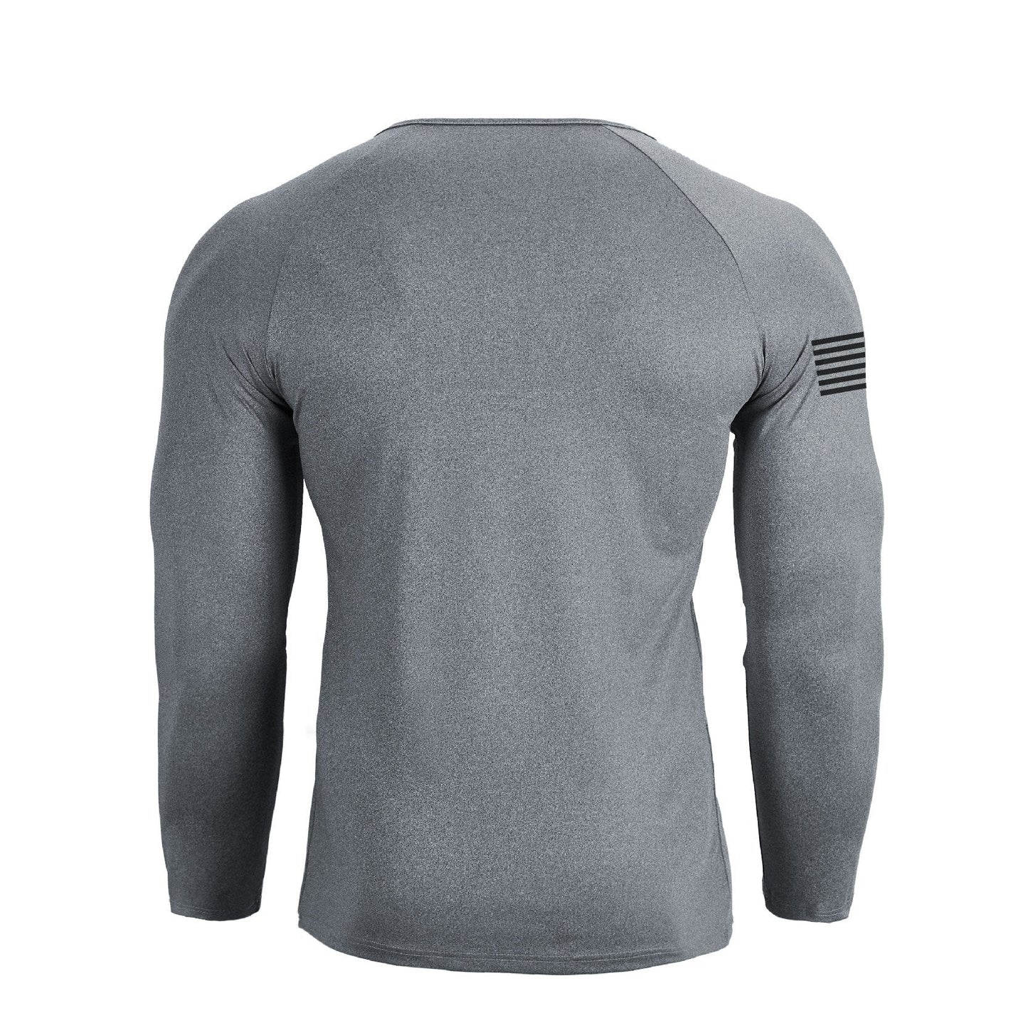 Men's American Flag Regular Fit 1/4 Button V-neck Long Sleeve T-shirts