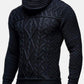 Mens Turtleneck Cable Warm Long Sleeve Knitted Sweaters