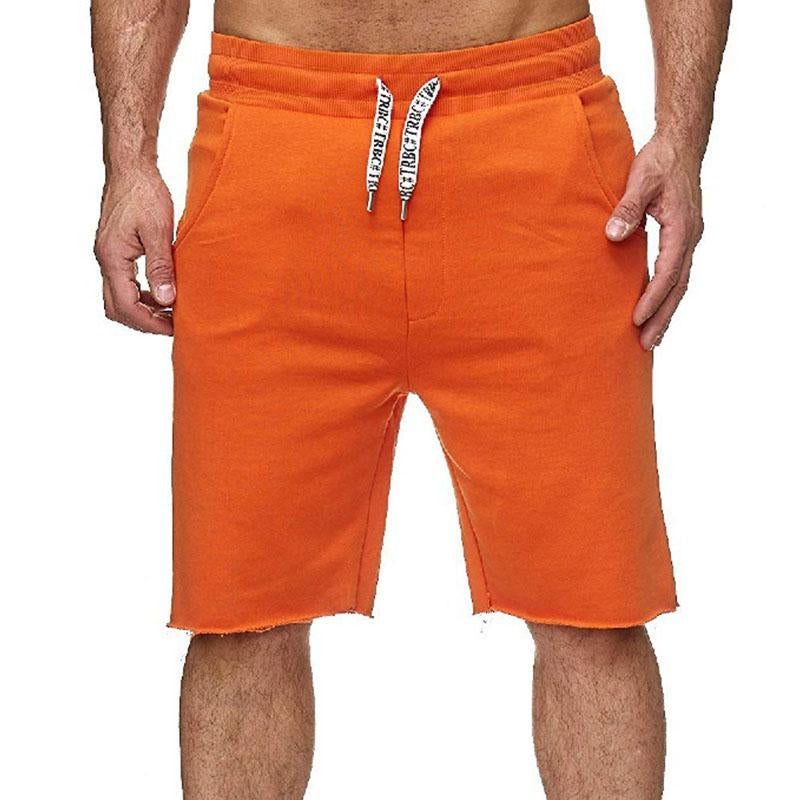 Men's Beach Solid Color Cotton Shorts