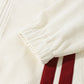 Mens Side Stripe Letter Embroidered Zip Jacket Corduroy Two Pieces Outfits