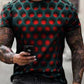 New Men's T shirt 3D Print Graphic Optical Illusion Plus Size Short Sleeve Casual Tops