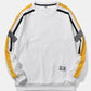 Mens Side Stripe Patchwork Applique Crew Neck Casual Two Pieces Outfits