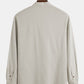 Mens Cotton Linen Stand Collar Button Pocket Basics Long Sleeve Shirts