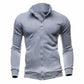 Sweatshirt Zipper Stand Collar Sweater Jacket Men's Solid Color Cardigan