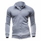 Sweatshirt Zipper Stand Collar Sweater Jacket Men's Solid Color Cardigan