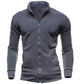 Sweatshirt Zipper Stand Collar Sweater Jacket Men's Solid Color Cardigan
