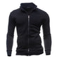 Sweatshirt Zipper Stand Collar Sweater Jacket Men's Solid Color Cardigan