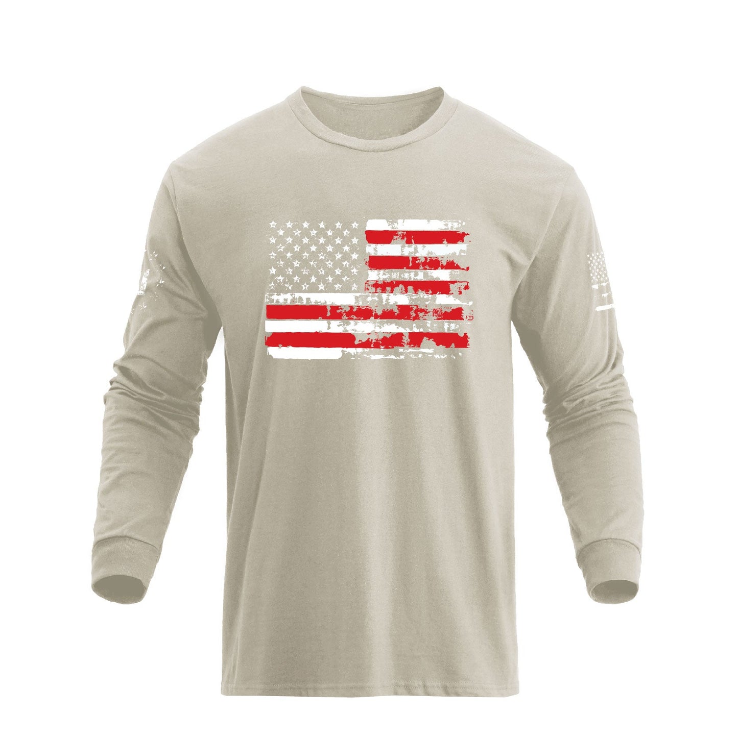 Men's American Flag Graphic Long Sleeve T-Shirt