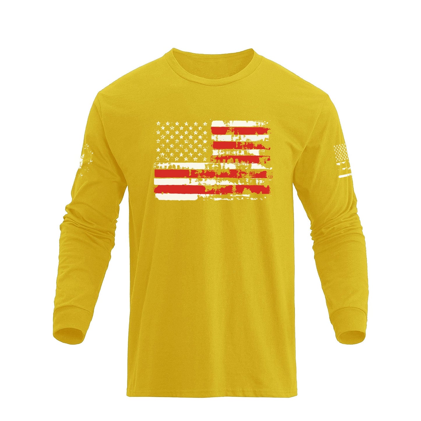 Men's American Flag Graphic Long Sleeve T-Shirt