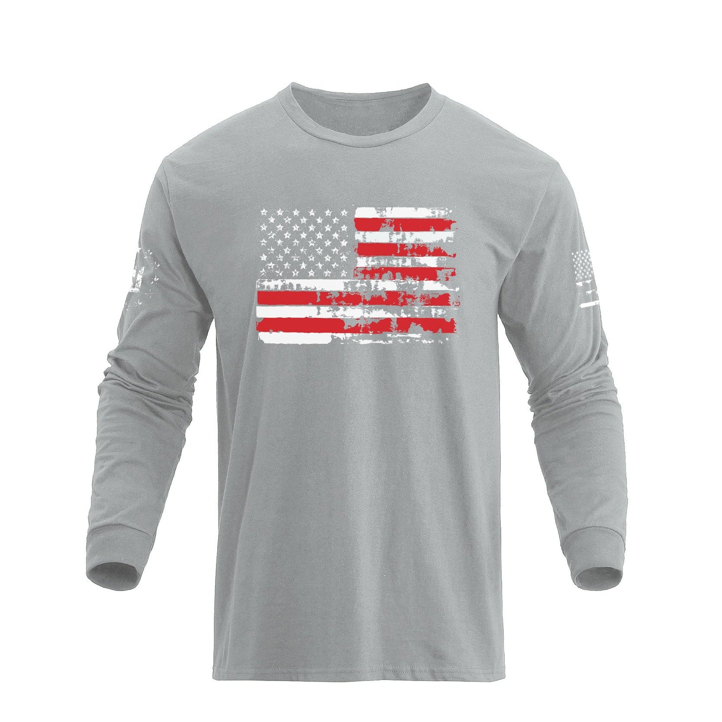 Men's American Flag Graphic Long Sleeve T-Shirt