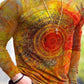 Men's Abstract Sun Painting Print Long Sleeve T-shirt