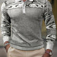Men's Business Polo Shirt Vintage Long Sleeve Warm Polo Shirt