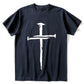 Men's Cross Print Jesus Christian Casual T-shirt
