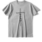 Trendy Short Sleeve Cross Print T-shirt Black T-shirt