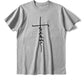 Trendy Short Sleeve Cross Print T-shirt Black T-shirt