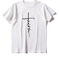Trendy Short Sleeve Cross Print T-shirt Black T-shirt