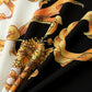 Mens Ethnic Baroque Pattern Short Sleeve Black Two Piece Outfits