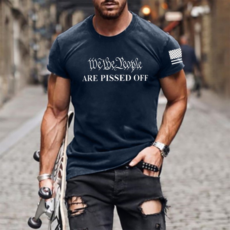 We The People Are Pissed Off Men's Cotton Shirt