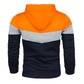 Men's loose color matching casual sports hooded sweatshirt