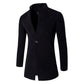 One Button Stand Collar Slim Fit Wool Coat