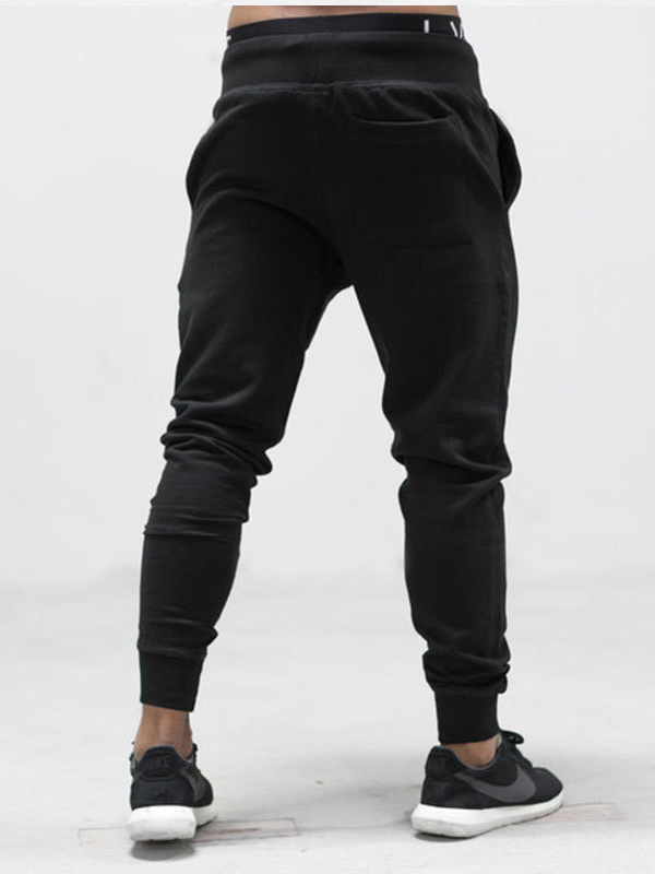 Plain Cotton Pants Black M