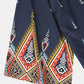 Mens Ethnic Style Geo Print Open Front Kimono Cropped Two Pieces Outfits