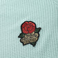 Mens Rose Embroidery Patched Knitted Short Sleeve T-Shirt & Shorts Casual Co-ords