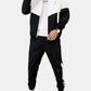 Mens Contrast Patchwork Zip Hooded Jacket Casual Sports Two Pieces Outfits