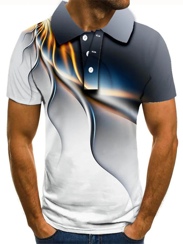 Men's Golf Shirt Tennis Shirt Gray S