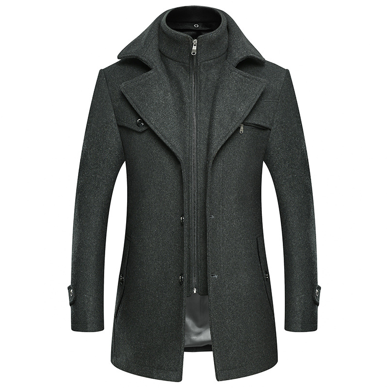 Men's Slim Large Size Thick Wool Jacket