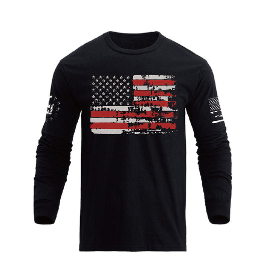 Men's American Flag Graphic Long Sleeve T-Shirt