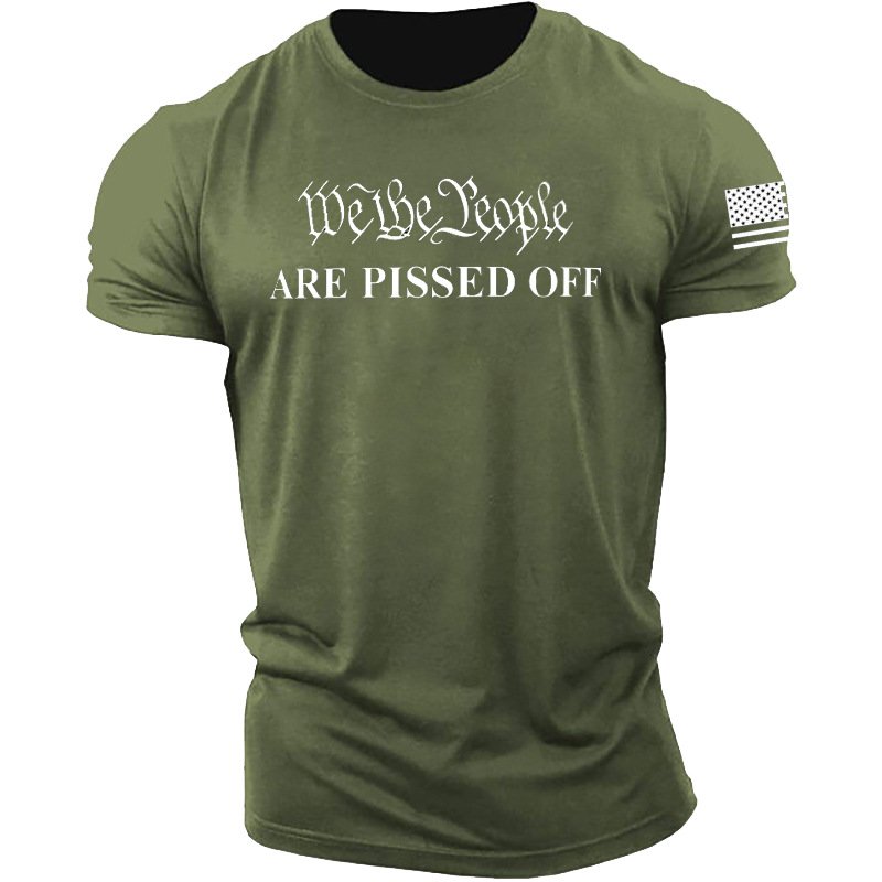 We The People Are Pissed Off Men's Cotton Shirt