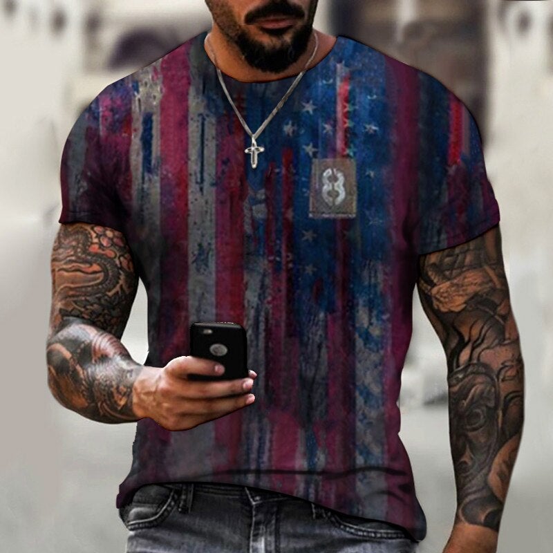 Men's loose printed T-shirt streetwear