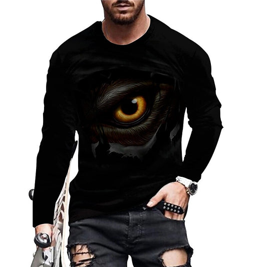 Men's Unisex T shirt 3D Print Graphic Prints Eye Crew Neck Daily Holid Black S